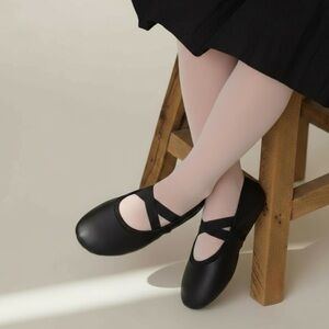 NEW Black Split Sole Ballet Slippers Shoes Size 8 Cushioned Sole Dance Jazz